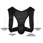 Portable Posture Corrector Belt Black Durable for Men Women
