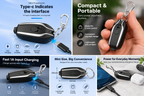 Ultra-Light Retractable Power Bank Black 1.4oz ABS